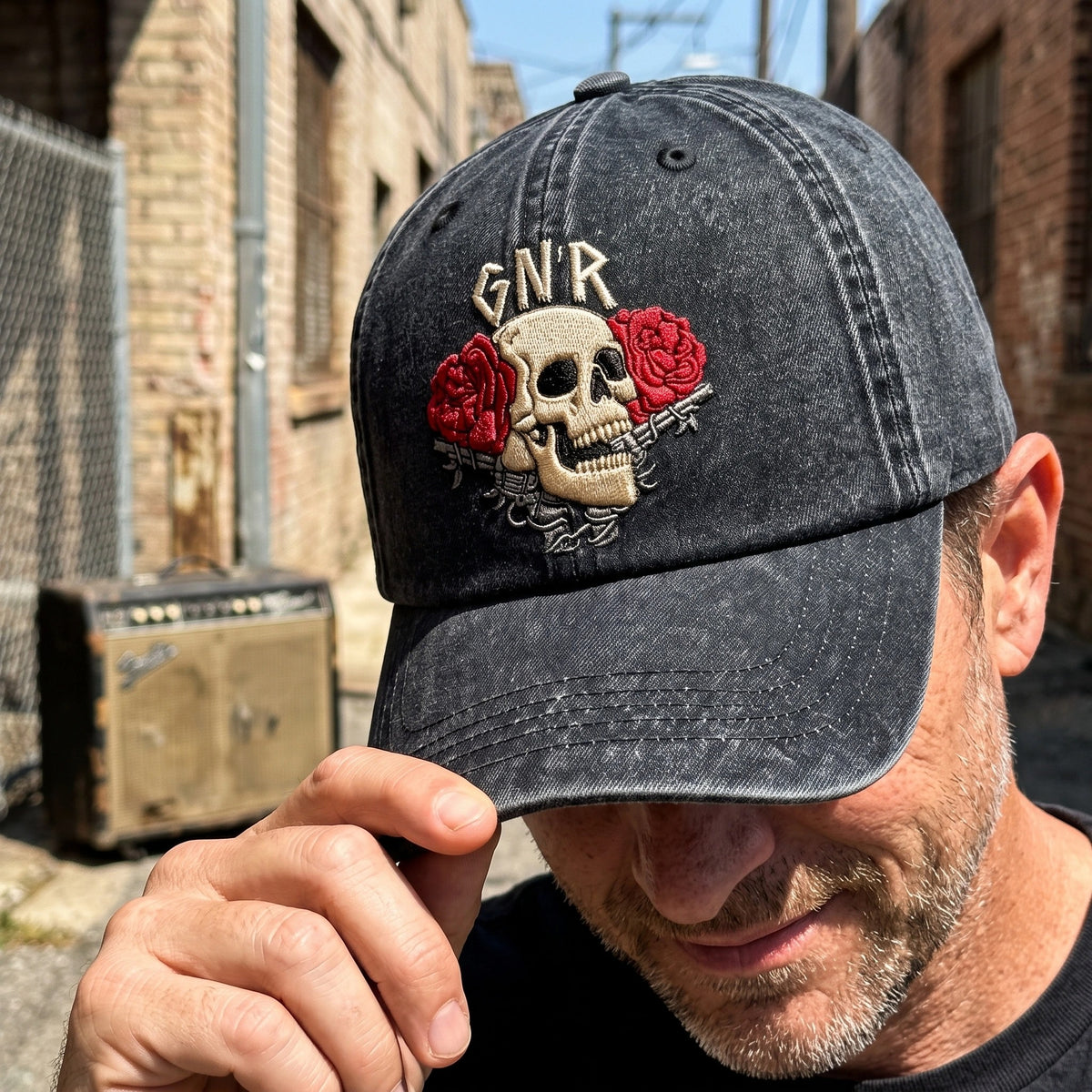 GNR Skull Roses Emblem Cap