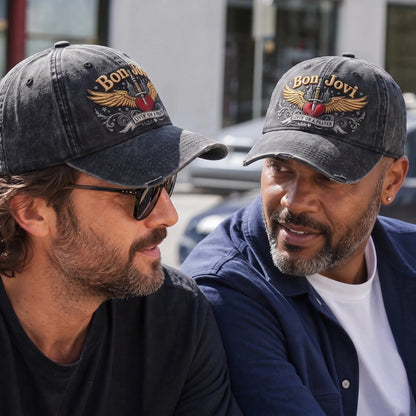 BJO Prayer Heart Flight Distressed Denim Cap