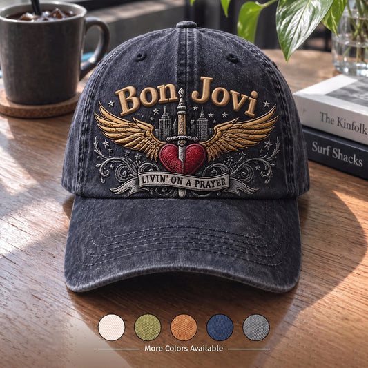 BJO Prayer Heart Flight Distressed Denim Cap