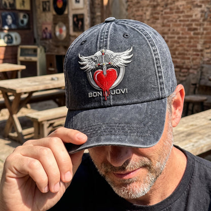 BJO Heart Sword Wings Cap