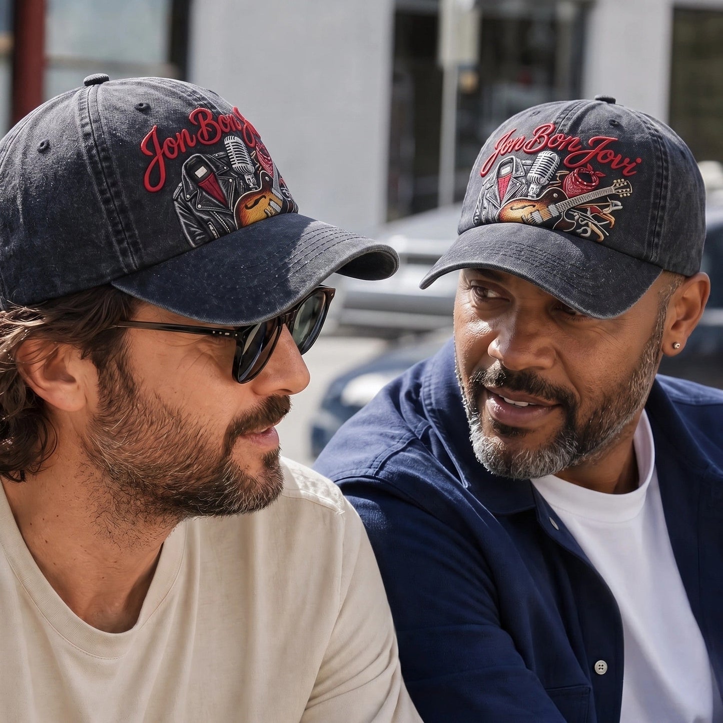 BJO Rockstage Guitar Mic Distressed Denim Cap