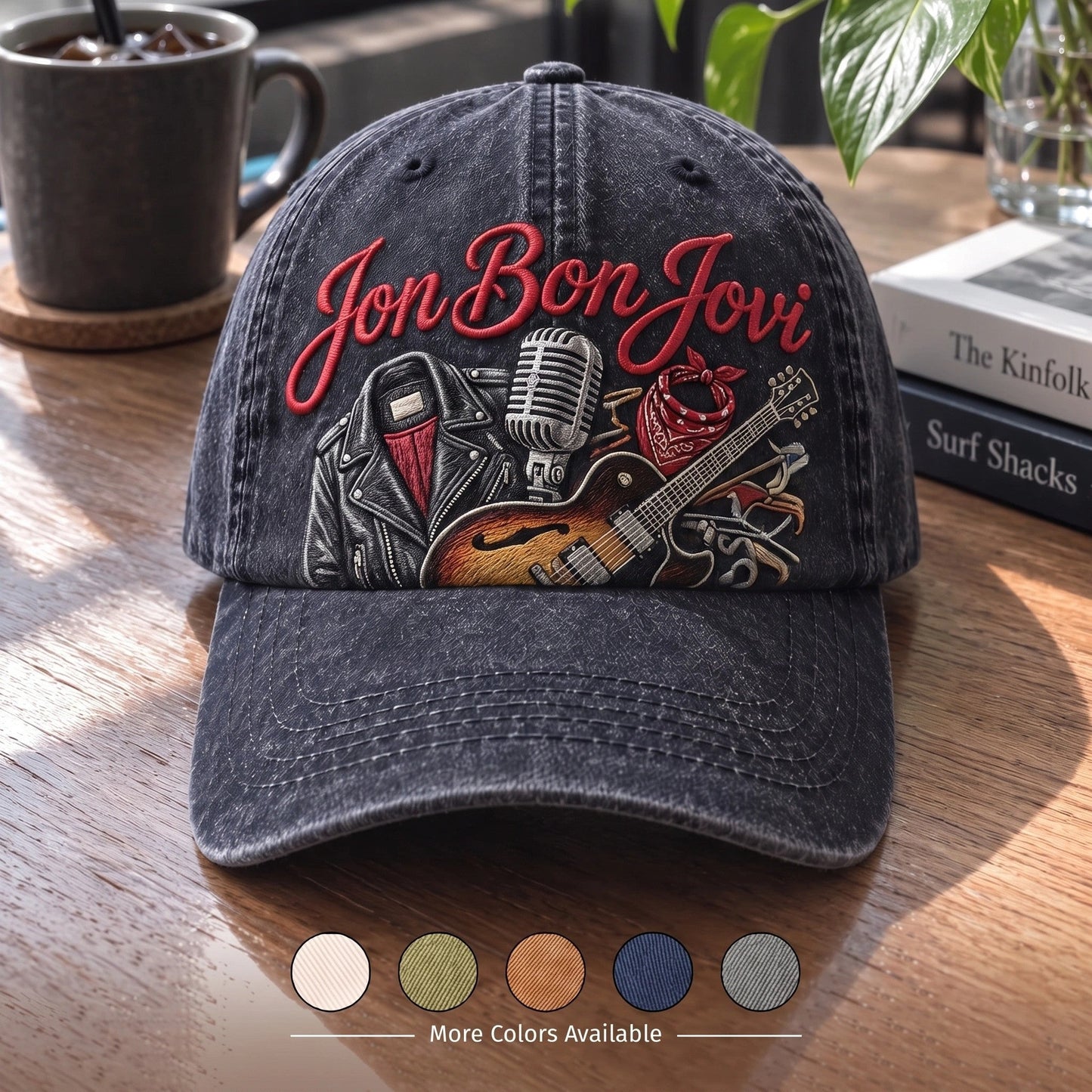 BJO Rockstage Guitar Mic Distressed Denim Cap