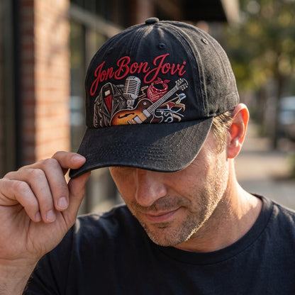 BJO Rockstage Guitar Mic Distressed Denim Cap