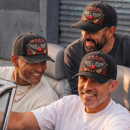 BJO Firestorm Wings Guitars Distressed Denim Cap