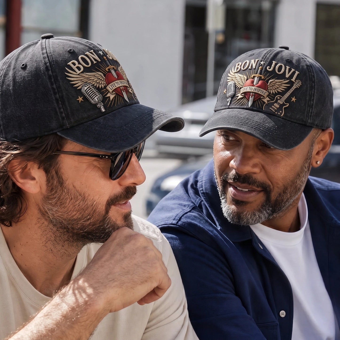 BJO Inspire Forever Wings Distressed Denim Cap