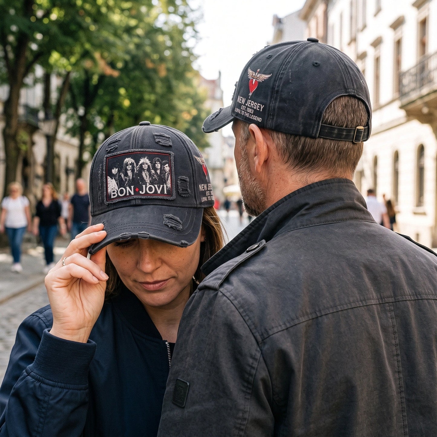BJO Jersey Band Memories Distressed Denim Cap