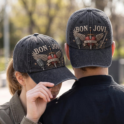 BJO Inspire Forever Wings Distressed Denim Cap