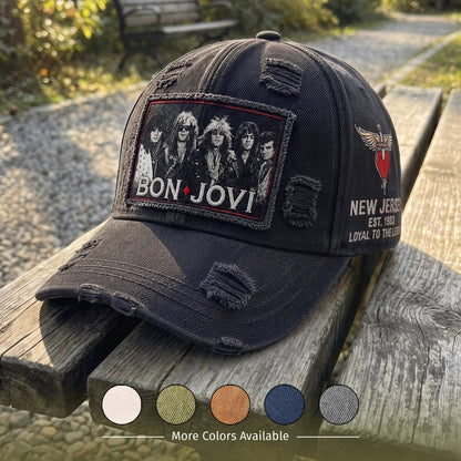 BJO Jersey Band Memories Distressed Denim Cap