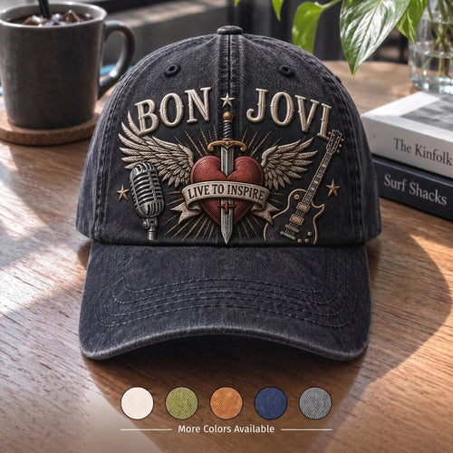 BJO Inspire Forever Wings Distressed Denim Cap