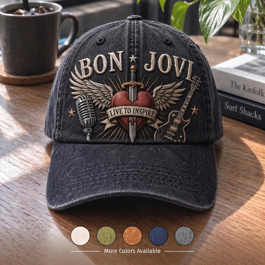 BJO Inspire Forever Wings Distressed Denim Cap