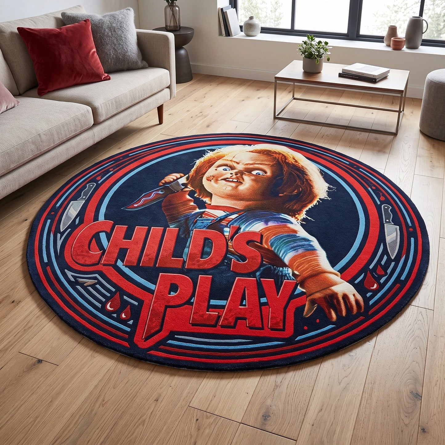 CHU Child's Play Horror Round Area Rug