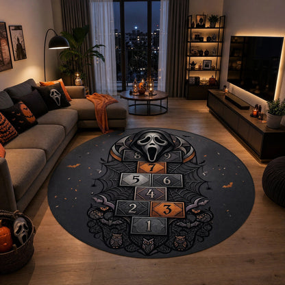 GHO Hopscotch Horror Round Area Rug