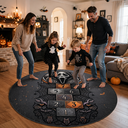 GHO Hopscotch Horror Round Area Rug
