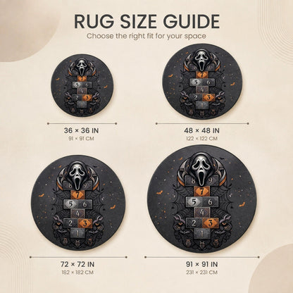 GHO Hopscotch Horror Round Area Rug