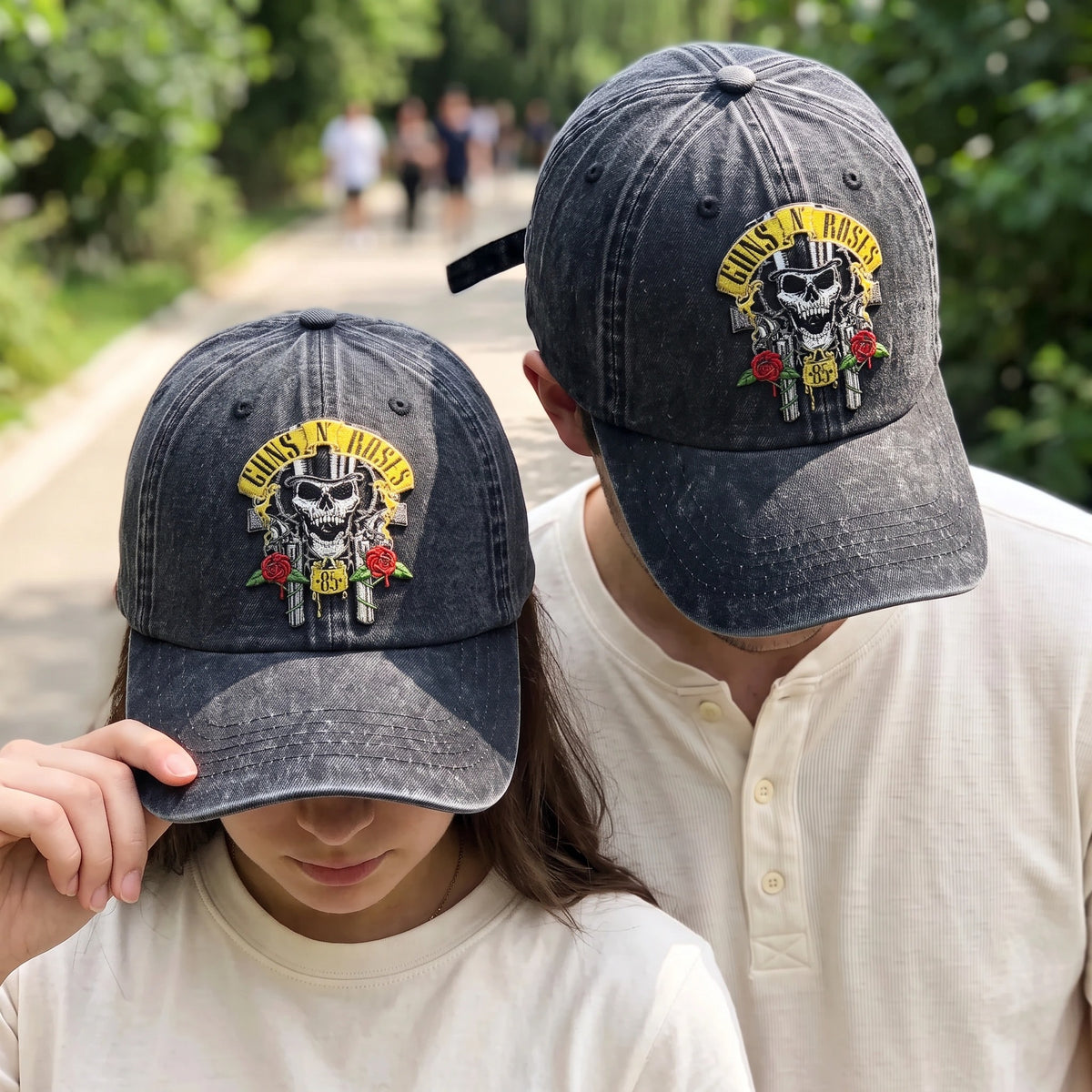 GNR Skull Roses Logo Cap