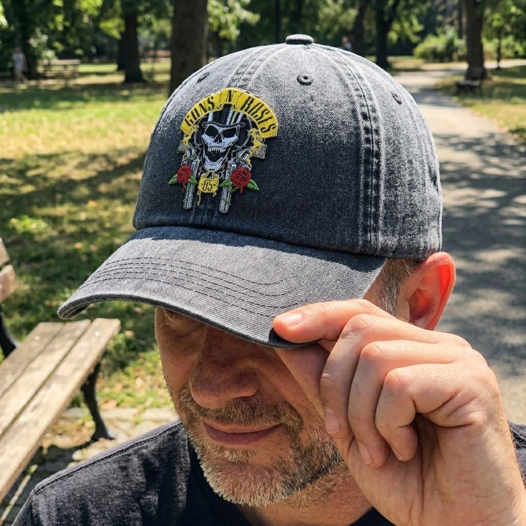 GNR Skull Roses Logo Cap