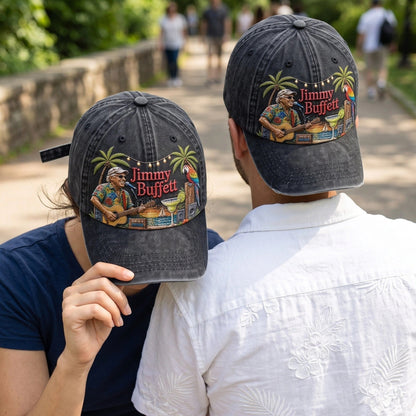 JBU Island Music Escape Distressed Premium Denim Cap