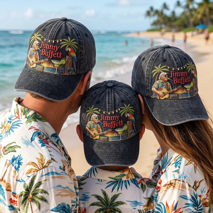 JBU Island Music Escape Distressed Premium Denim Cap