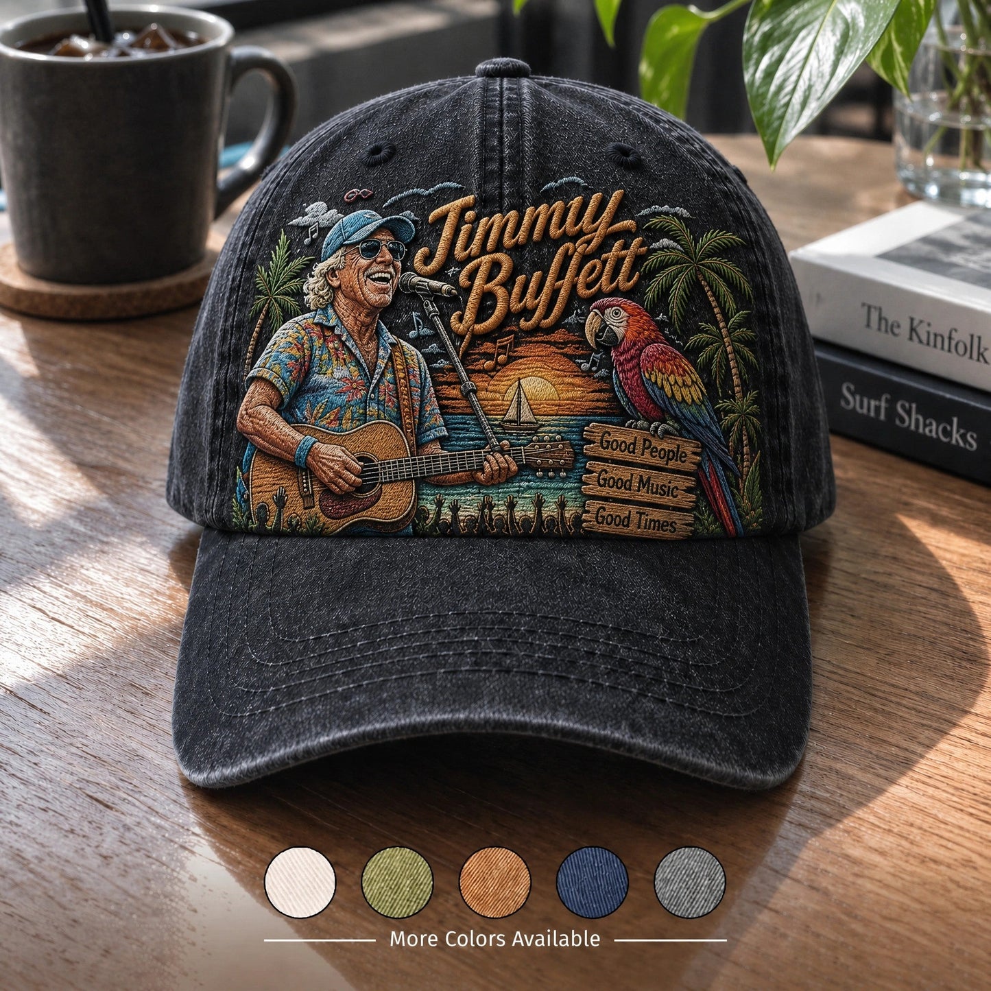 JBU Good Times Anthem Distressed Denim Cap