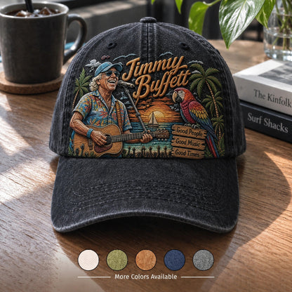 JBU Good Times Anthem Distressed Denim Cap