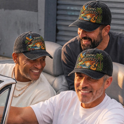 JBU Guitar Parrot Sundown Distressed Denim Cap