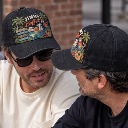 JBU No Shoes Sunset Distressed Denim Cap