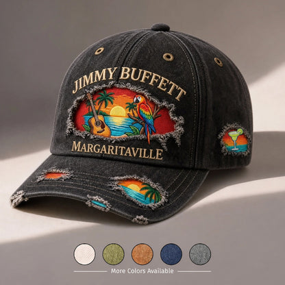 JBU Golden Guitar Paradise Distressed Denim Cap