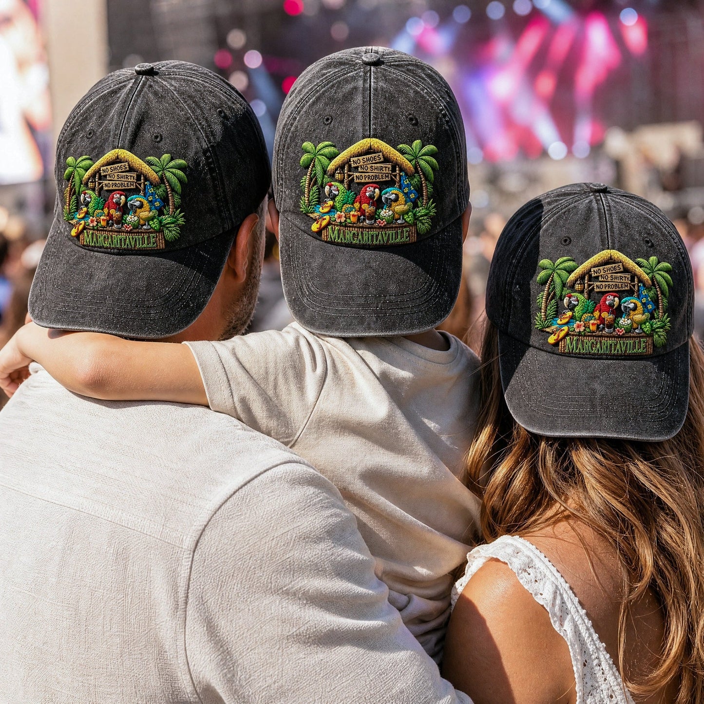 JBU Barefoot Margaritaville Escape Distressed Denim Cap