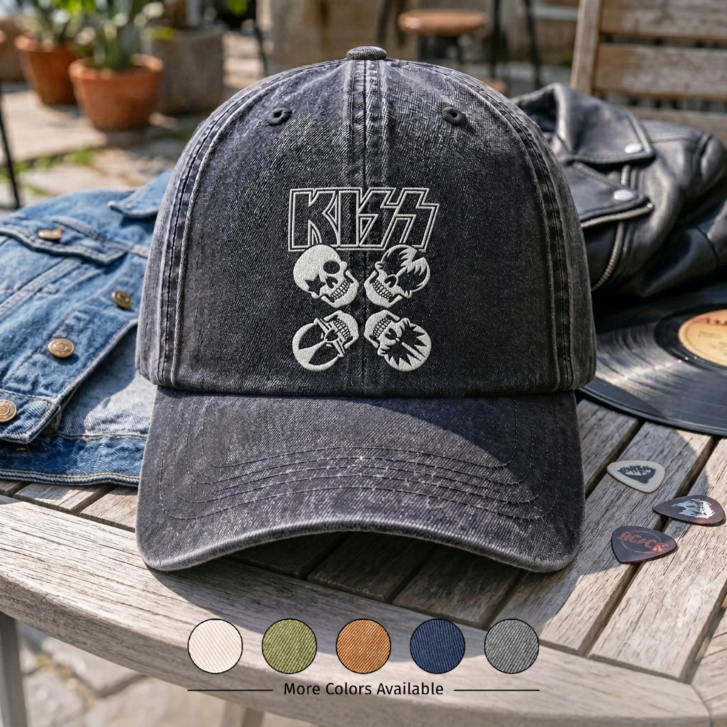 KIS Skull Quartet Denim Cap