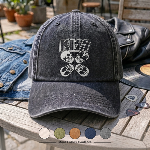 KIS Skull Quartet Denim Cap