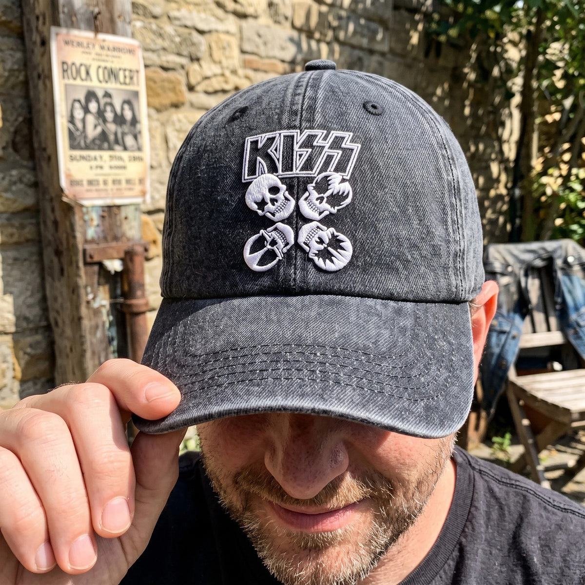 KIS Skull Quartet Denim Cap