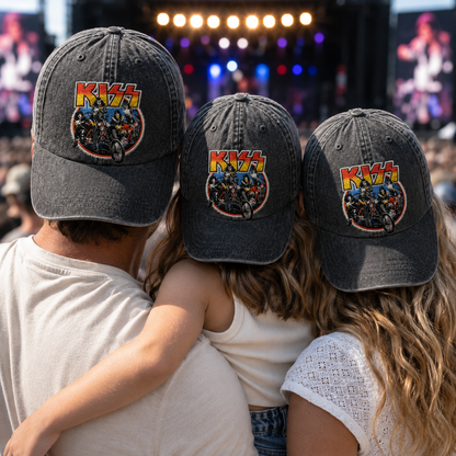 KIS Motorcycle Band Denim Cap