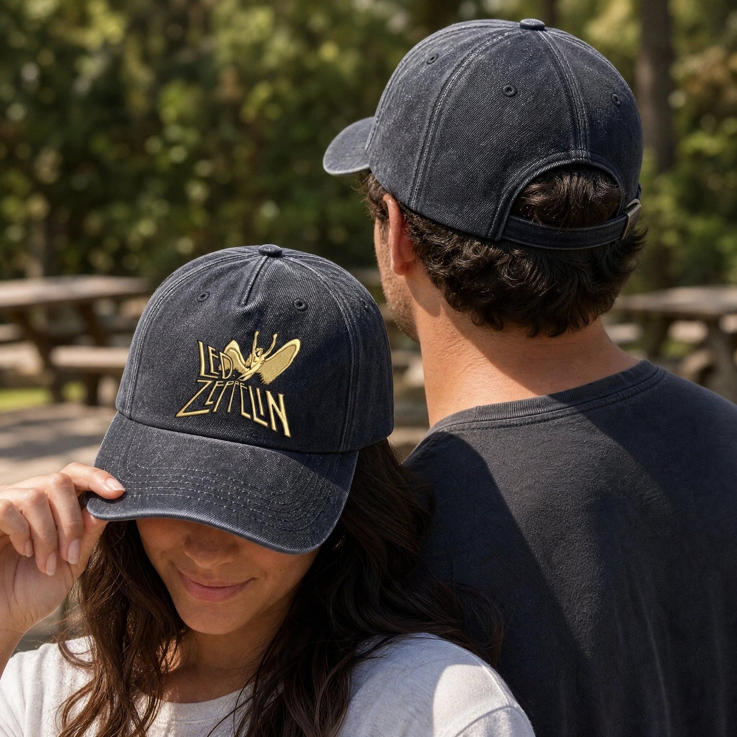 LZE Icarus Logo Distressed Denim Cap