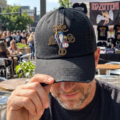 LZE Mystic Wizard Vintage Distressed Denim Cap
