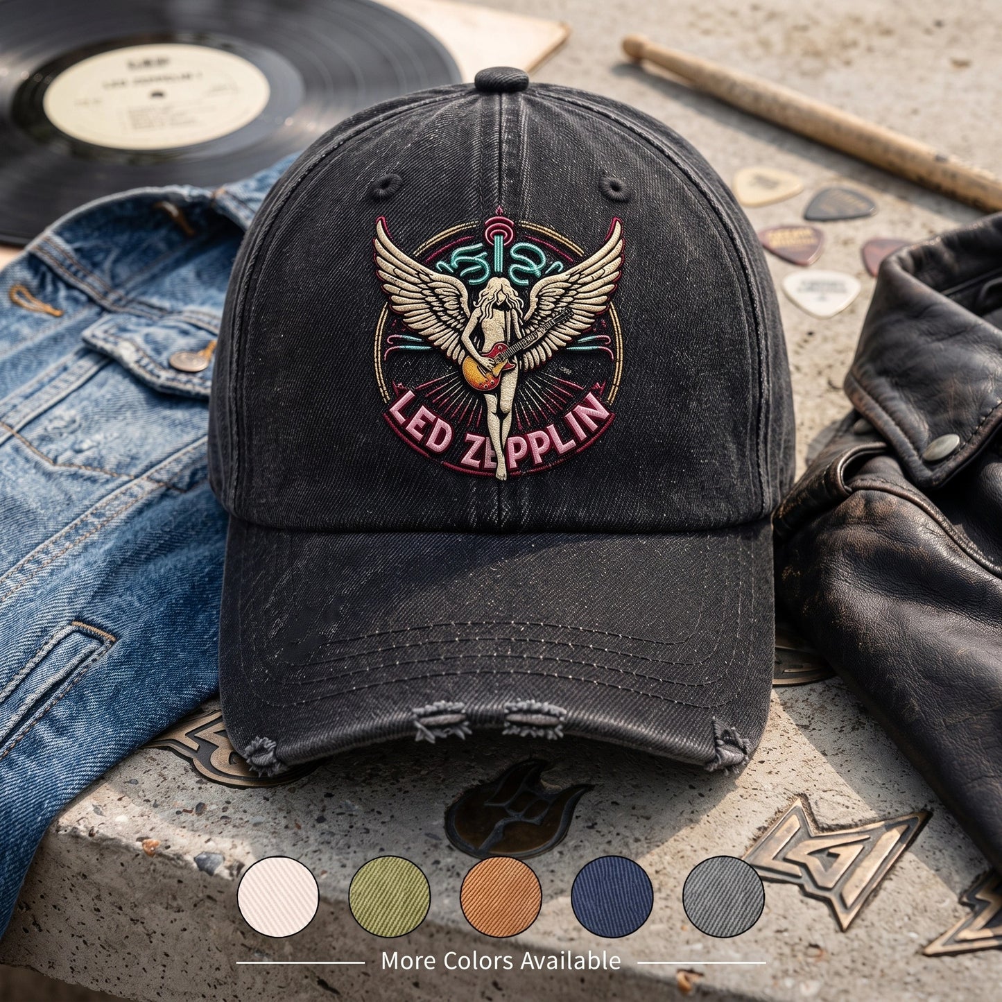 LZE Winged Guitar Logo Cap