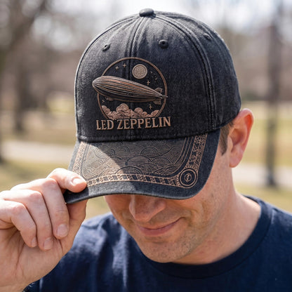 LZE Airship Distressed Denim Cap