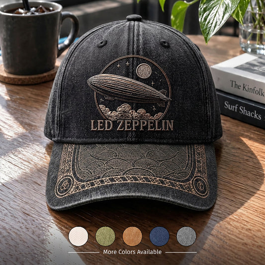 LZE Airship Distressed Denim Cap