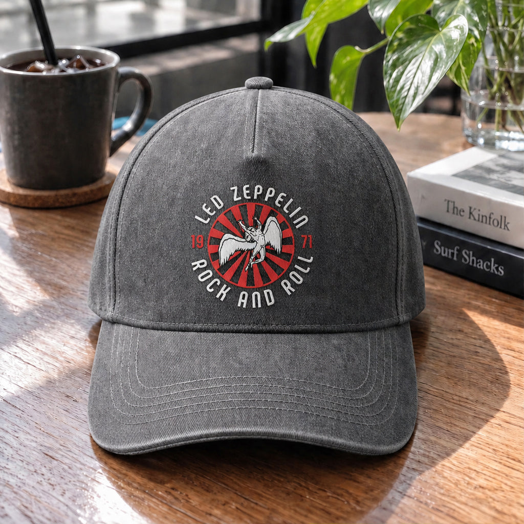 LZE Rock And Roll 1971 Embroidered Premium Denim Cap QH
