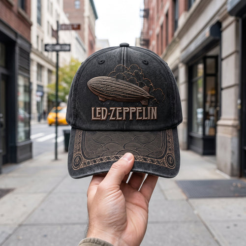 LZE Airship Distressed Denim Cap DM
