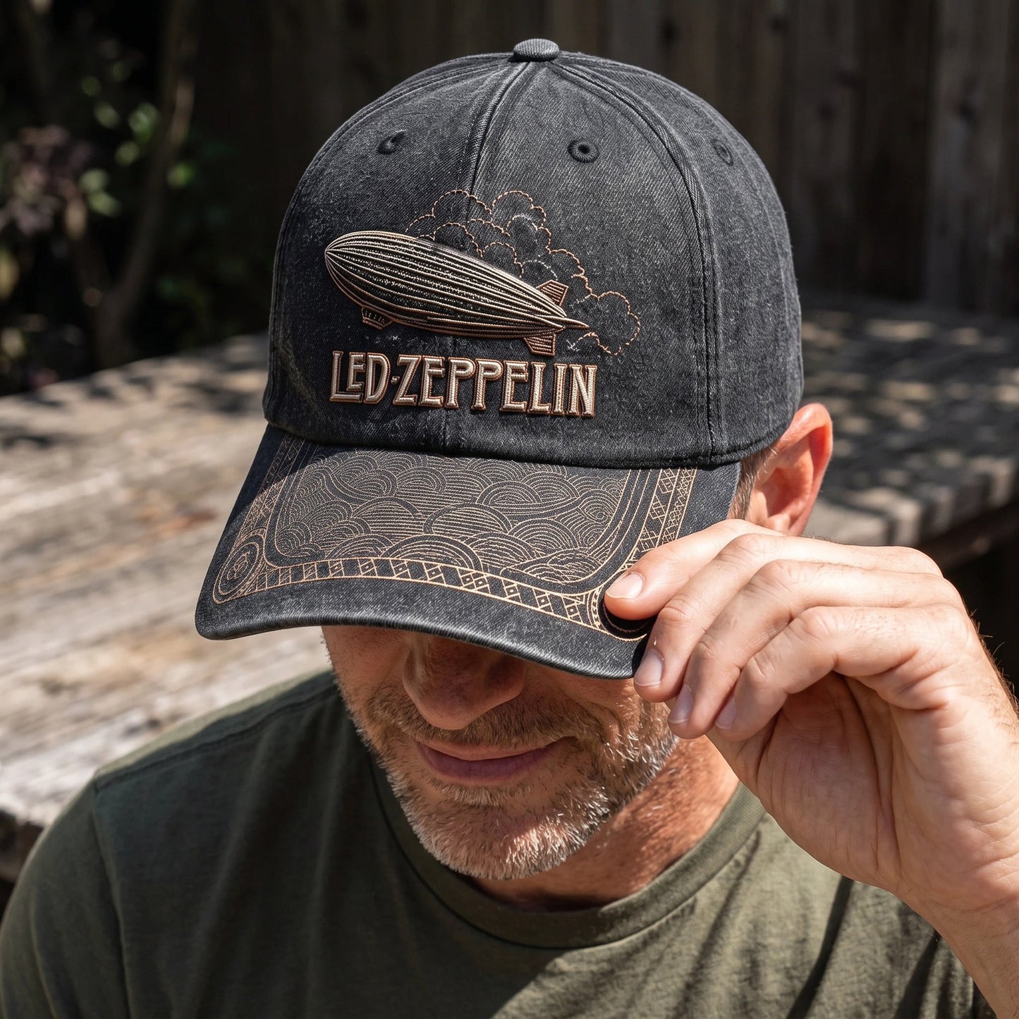 LZE Swan Song Distressed Denim Cap DM