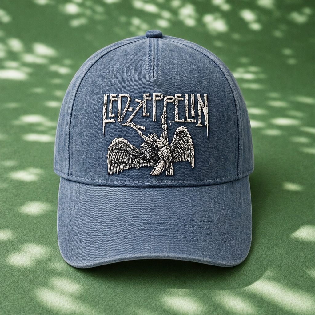 LZE Skeleton Icarus Embroidered Premium Denim Cap QH
