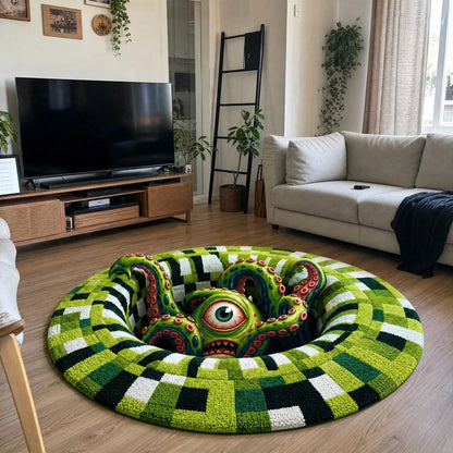 BEE Sandworm Illusion Round Area Rug