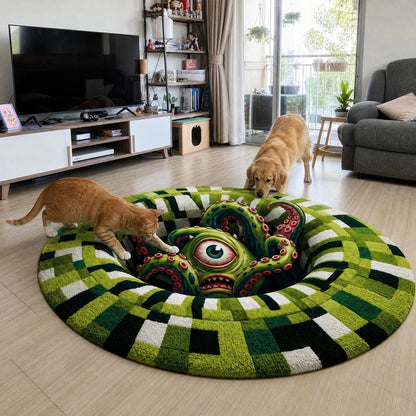 BEE Sandworm Illusion Round Area Rug