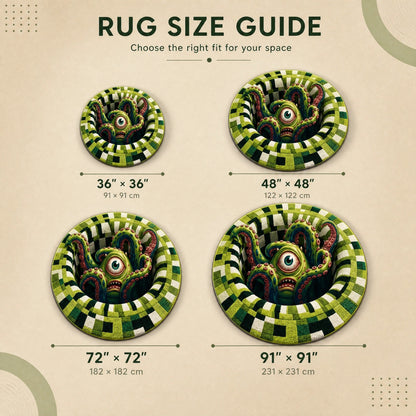 BEE Sandworm Illusion Round Area Rug
