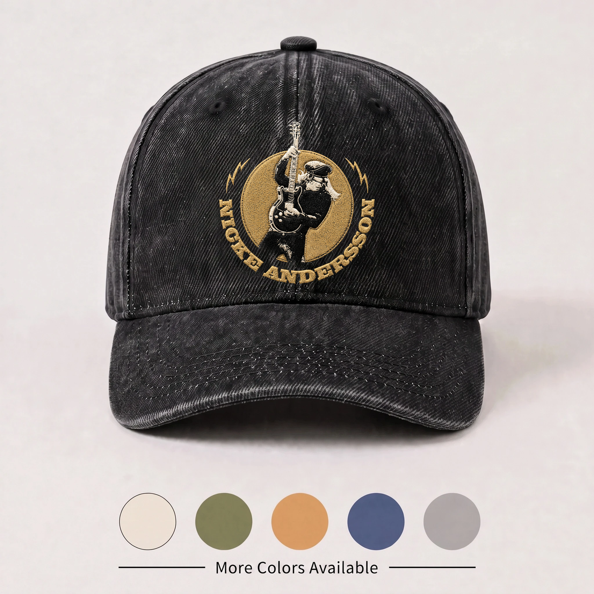 NAN Guitarist Gold Circle Emblem Cap