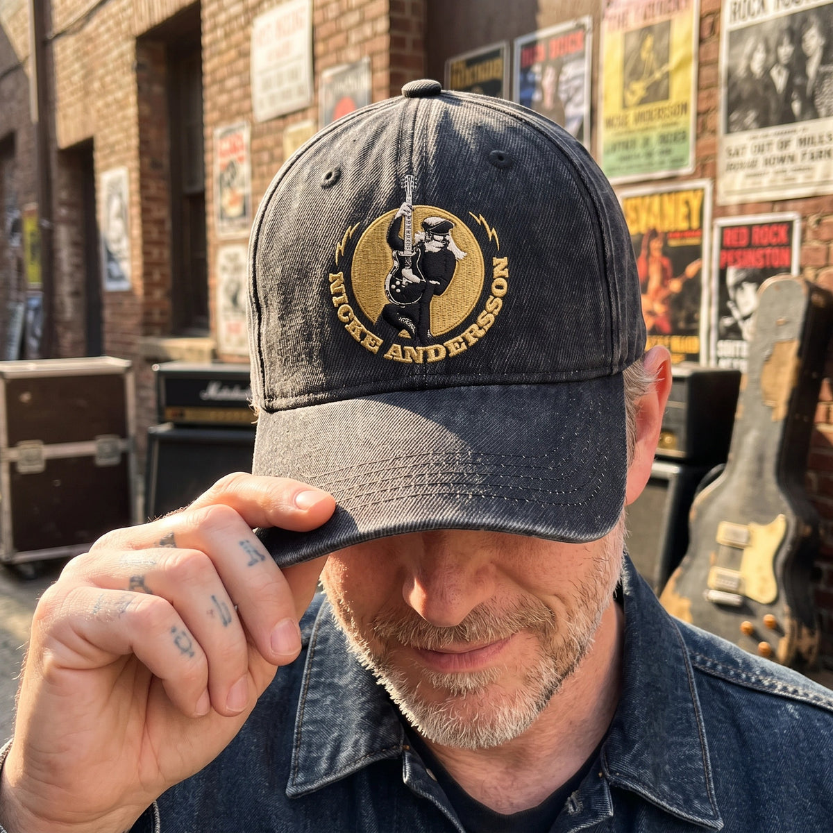NAN Guitarist Gold Circle Emblem Cap