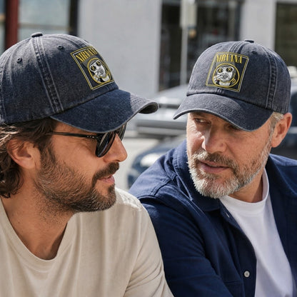 NIR Smiley Portrait Denim Cap