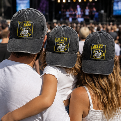 NIR Smiley Portrait Denim Cap