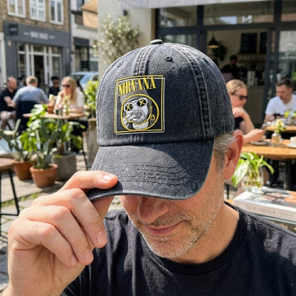NIR Smiley Portrait Denim Cap