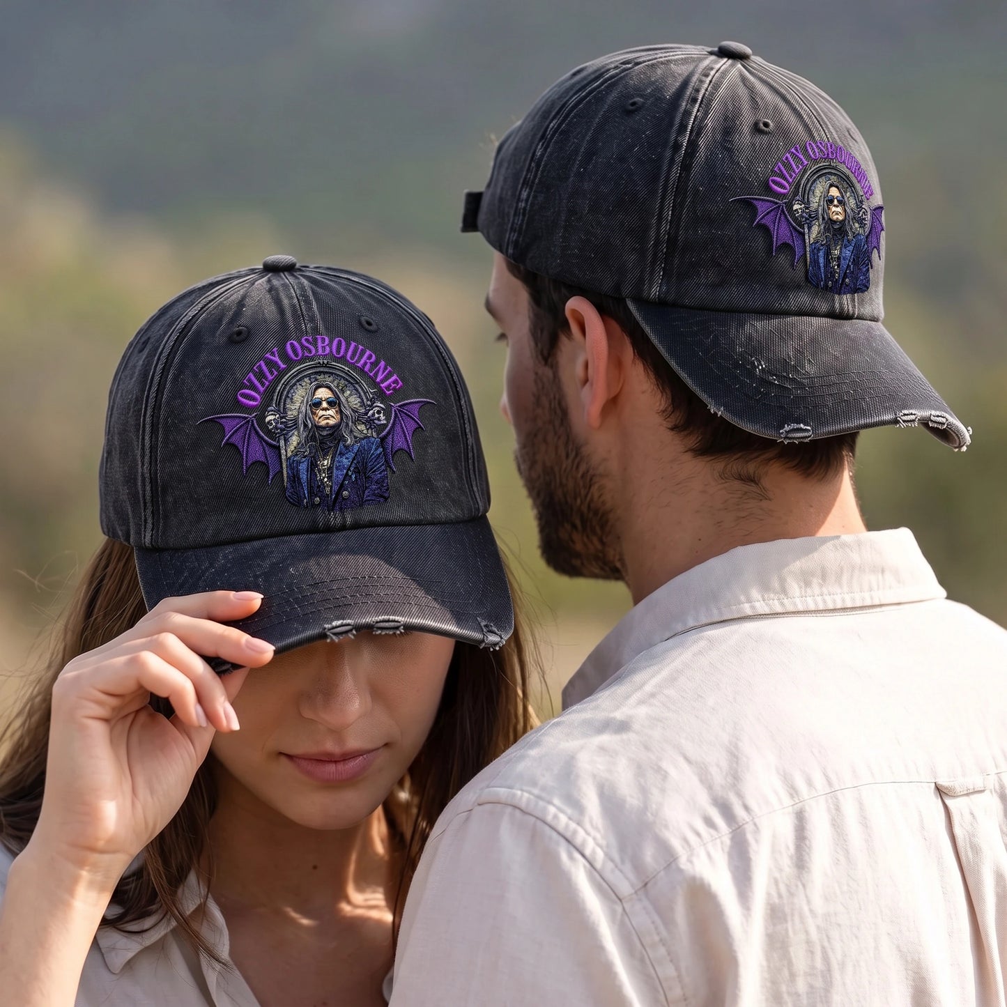 OSB Purple Bat Wings Portrait Cap